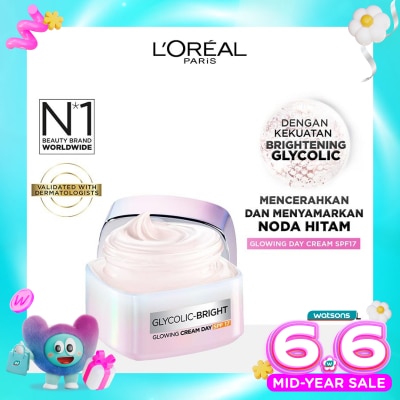 L'OREAL - L'Oreal Glycolic Bright Glowing Day Cream SPF17 50ml