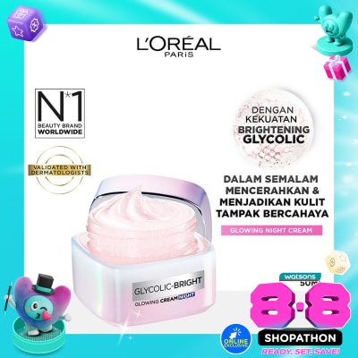 L'OREAL - Glycolic Bright Night Cream 50ml image