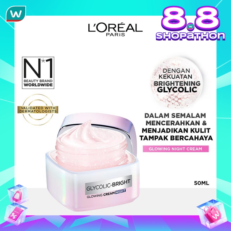 L'Oreal Glycolic Bright Glowing Night Cream 50ml