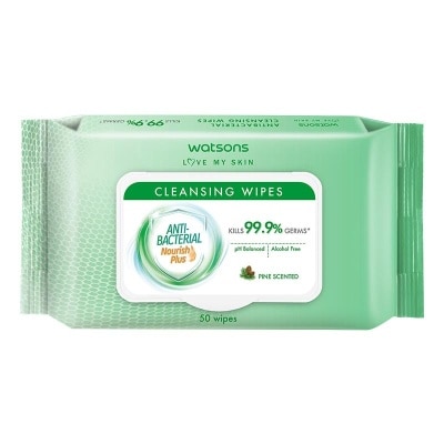 WATSONS W Antibac Cleansing Wipes 50Sx3