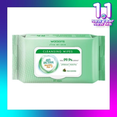 WATSONS W Antibac Cleansing Wipes 50Sx3