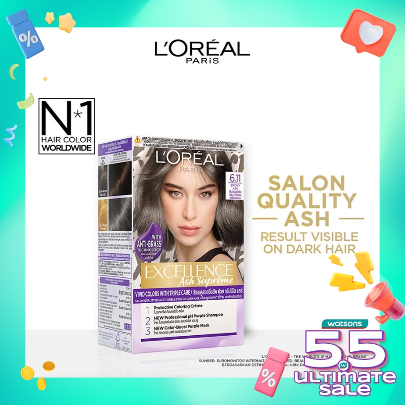 L'Oreal Excellence Ash Supreme #6.11 Smoky Ash