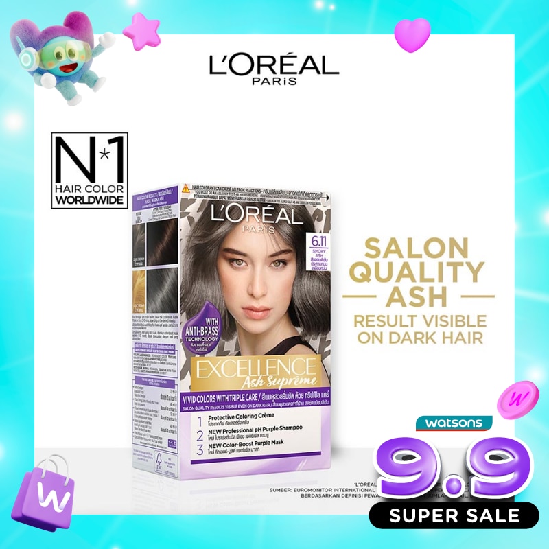 L'Oreal Excellence Ash Supreme #6.11 Smoky Ash image
