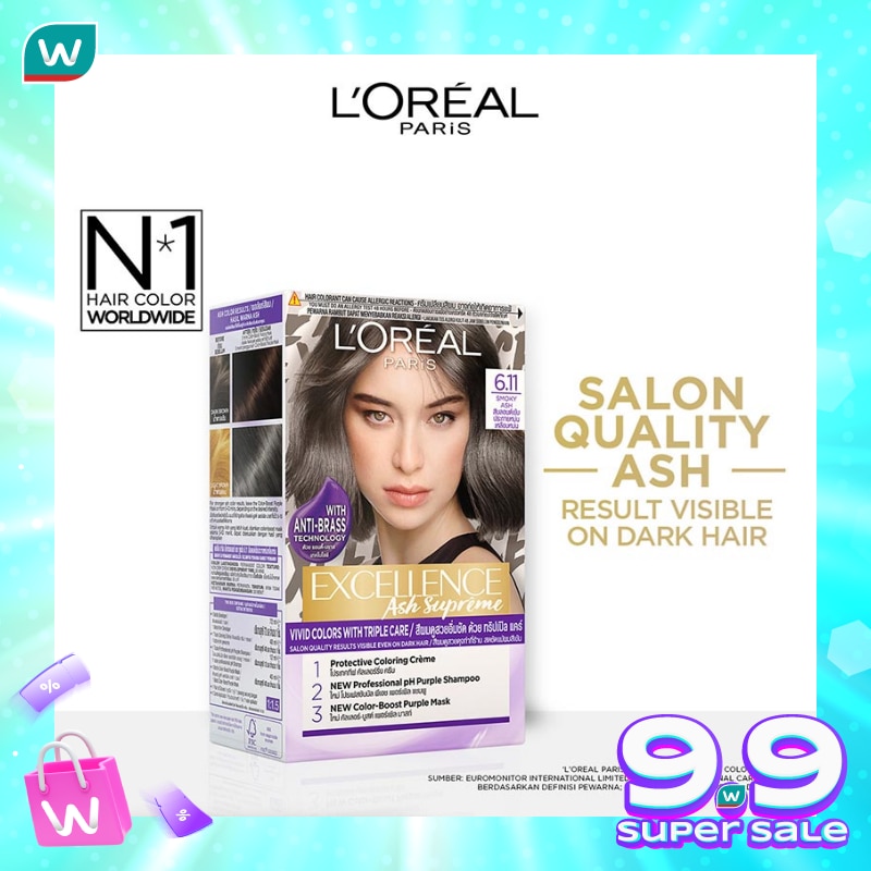 L'OREAL L'Oreal Excellence Ash Supreme #6.11 Smoky Ash