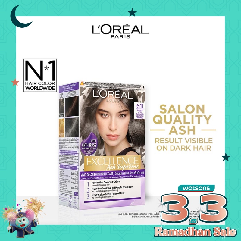 L'OREAL L'Oreal Excellence Ash Supreme #6.11 Smoky Ash