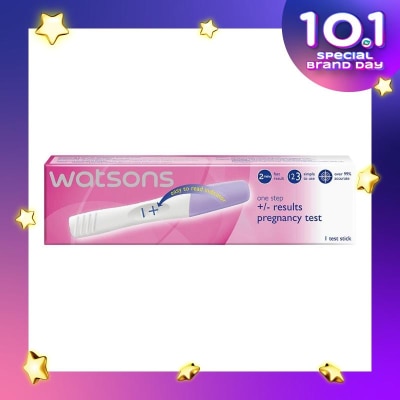 WATSONS One Step +/- Results Pregnancy Test Stick 1'S - Test Pack