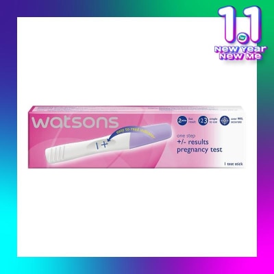 WATSONS One Step +/- Results Pregnancy Test Stick 1'S - Test Pack