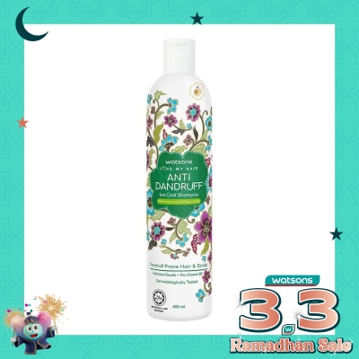 WATSONS Ani-Dandruff Ice Cool Shampoo 400ml