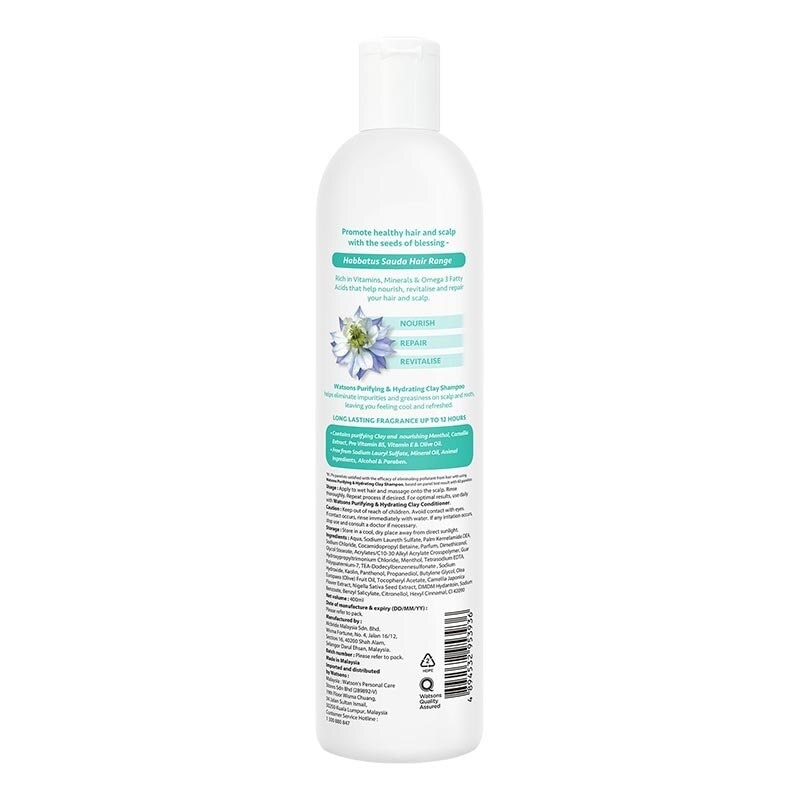 Purifying & Hydrating Clay Shampoo 400ml