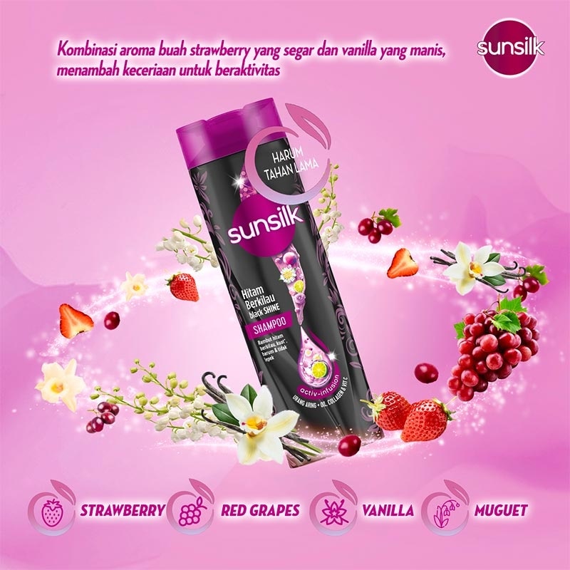 Shampoo Rambut Hitam Berkilau Black Shine Activ-Infusion dengan Urang Aring 650 ml