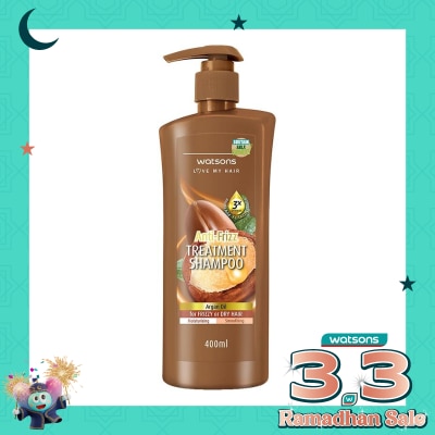 WATSONS Argan Oil Anti-Frizz Treatment Shampoo 400Ml