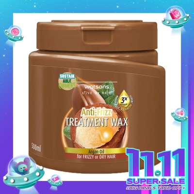 WATSONS Argan Oil Anti-Frizz Treatment Wax 500Ml