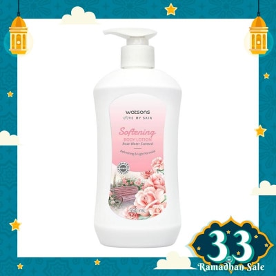 WATSONS W SOFTENING B/LOT ROSE WATER SCEN 550ML