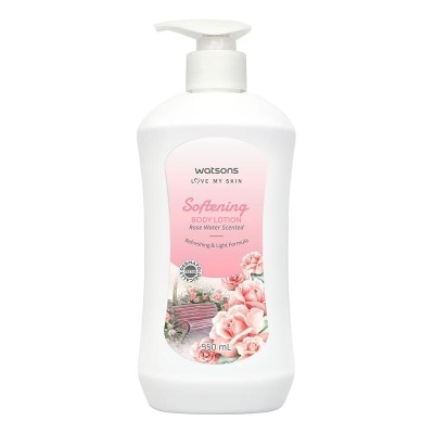 WATSONS W SOFTENING B/LOT ROSE WATER SCEN 550ML