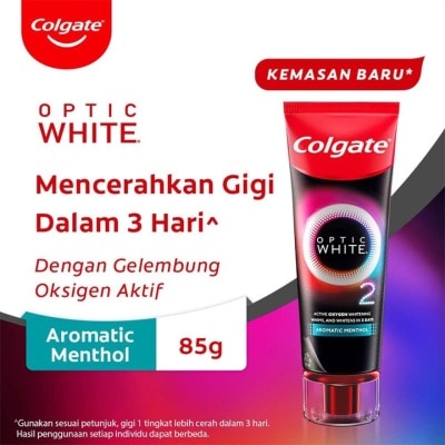 COLGATE Optic White O2 85g Aromatic Menthol Toothpaste 85g - Colgate Pasta Gigi