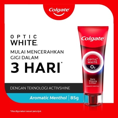 COLGATE - Optic White O2 85g Aromatic Menthol Toothpaste 85g - Colgate Pasta Gigi
