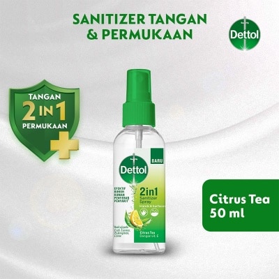 DETTOL Dettol 2In1 Hand & Surfaces Sanitizer 50ml