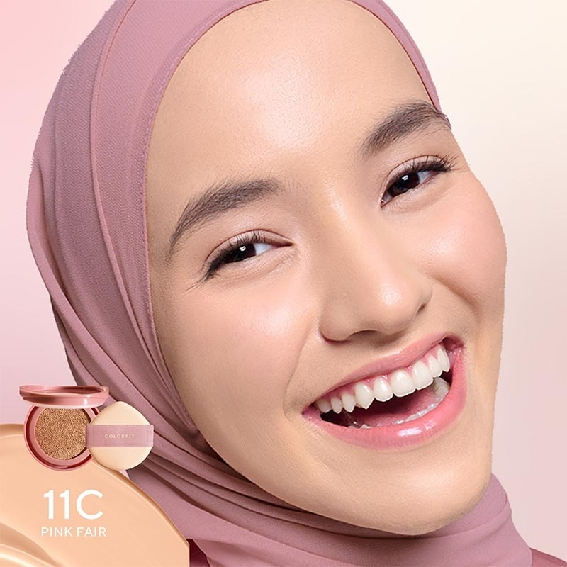 Wardah Refill Colorfit Perfect Glow Cushion 11C Pink Fair 15g - Tahan Lama Hingga 12 Jam Dilengkapi SPF 33 PA+++