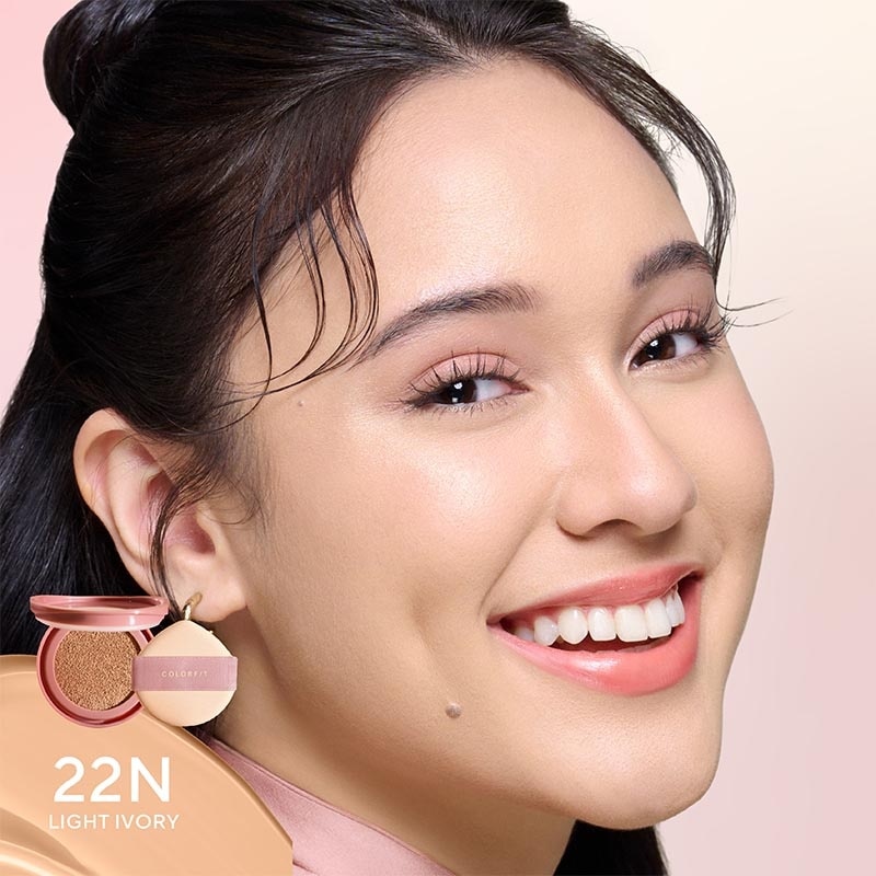 Wardah Refill Colorfit Perfect Glow Cushion 22N Light Ivory 15g - Tahan Lama Hingga 12 Jam Dilengkapi SPF 33 PA+++