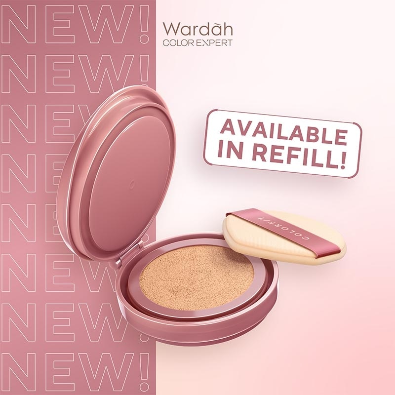 Wardah Refill Colorfit Perfect Glow Cushion 22N Light Ivory 15g - Tahan Lama Hingga 12 Jam Dilengkapi SPF 33 PA+++
