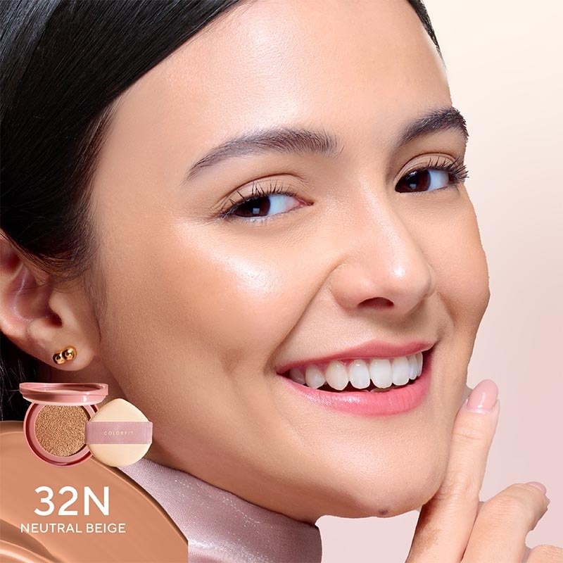 Wardah Refill Colorfit Perfect Glow Cushion 32N Neutral Beige 15g - Tahan Lama Hingga 12 Jam Dilengkapi SPF 33 PA+++