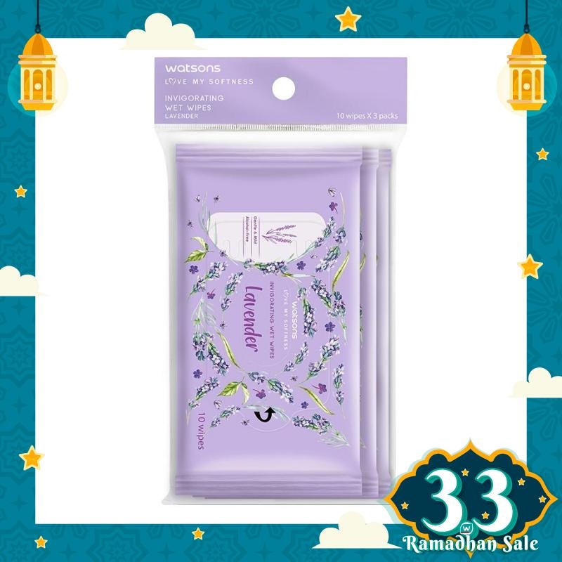 Invigorating Wet Wipes Lavender 10SX3