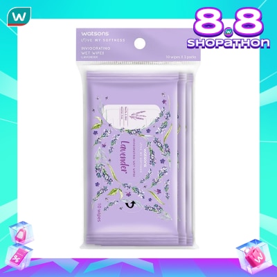 WATSONS Invigorating Wet Wipes Lavender 10SX3