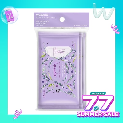 WATSONS Invigorating Wet Wipes Lavender 10SX3
