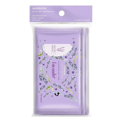 WATSONS Invigorating Wet Wipes Lavender 10SX3