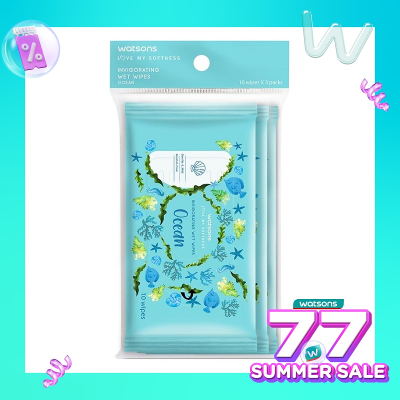Invigorating Wet Wipes Ocean 10SX3
