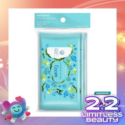 WATSONS Invigorating Wet Wipes Ocean 10SX3