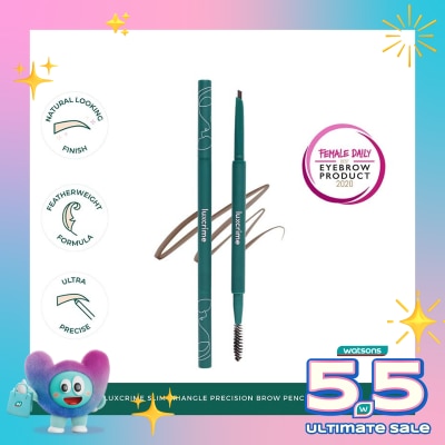 LUXCRIME - Slim Triangle Precision Brow Pencil in Ash
