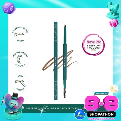 LUXCRIME - Slim Triangle Precision Brow Pencil in Brown image