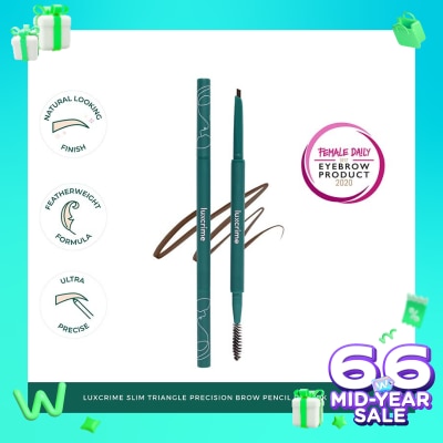 LUXCRIME Slim Triangle Precision Brow Pencil Dark Brown