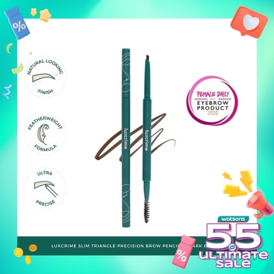 LUXCRIME Slim Triangle Precision Brow Pencil Dark Brown