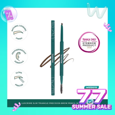 LUXCRIME Slim Triangle Precision Brow Pencil Dark Brown