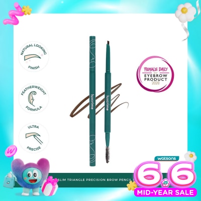 LUXCRIME - Slim Triangle Precision Brow Pencil Dark Brown