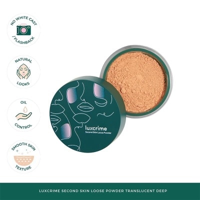 LUXCRIME Second Skin Loose Powder Translucent Deep