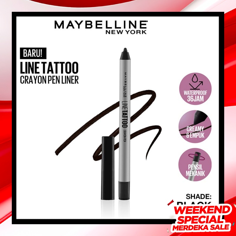 MAYBELLINE Maybelline Line Tattoo Crayon Pen Liner Black