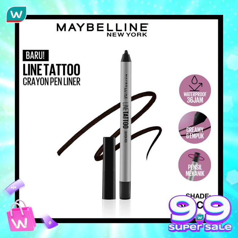 Maybelline Line Tattoo Crayon Pen Liner Black
