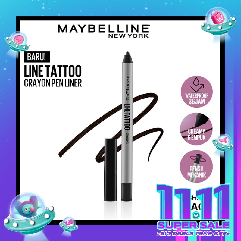 MAYBELLINE Maybelline Line Tattoo Crayon Pen Liner Black