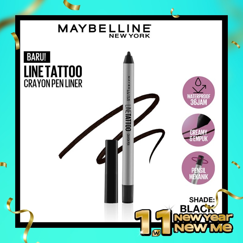 MAYBELLINE Maybelline Line Tattoo Crayon Pen Liner Black