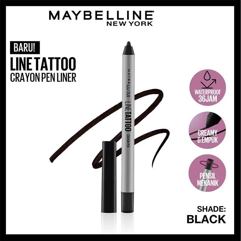 MAYBELLINE MAYB LINE TATTOO CRAYON LINER BLACK