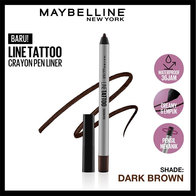 MAYBELLINE MAYB LINE TATTOO CRAYON LINER BROWN