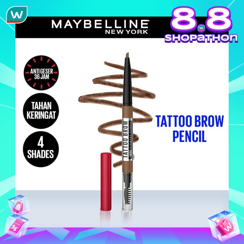 MAYBELLINE Tattoo Brow 36H Pencil Natural Brown - Eye Makeup - Pensil Alis Cokelat