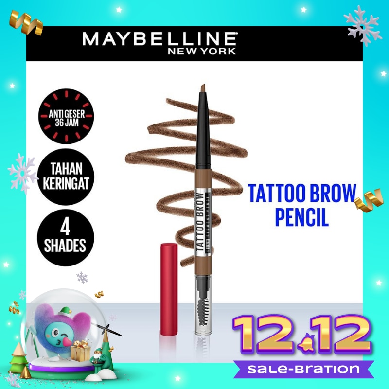 MAYBELLINE Tattoo Brow 36H Pencil Natural Brown - Eye Makeup - Pensil Alis Cokelat