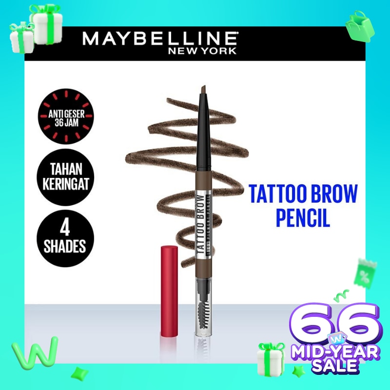Tattoo Brow 36H Pencil Dark Brown - Eye Makeup - Pensil Alis Cokelat