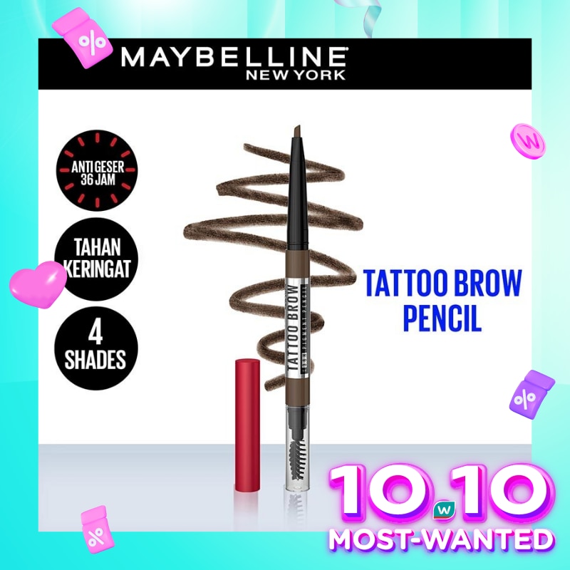 Promo Harga Maybelline Tatto Brow Ink Pen Red Brown  - Watsons