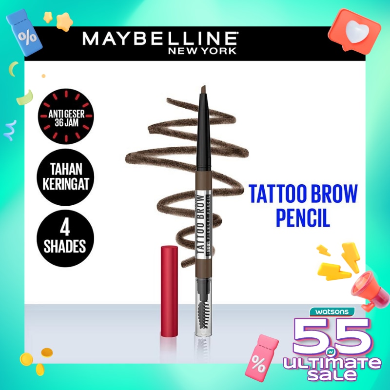Promo Harga Maybelline Tatto Brow Ink Pen Red Brown  - Watsons