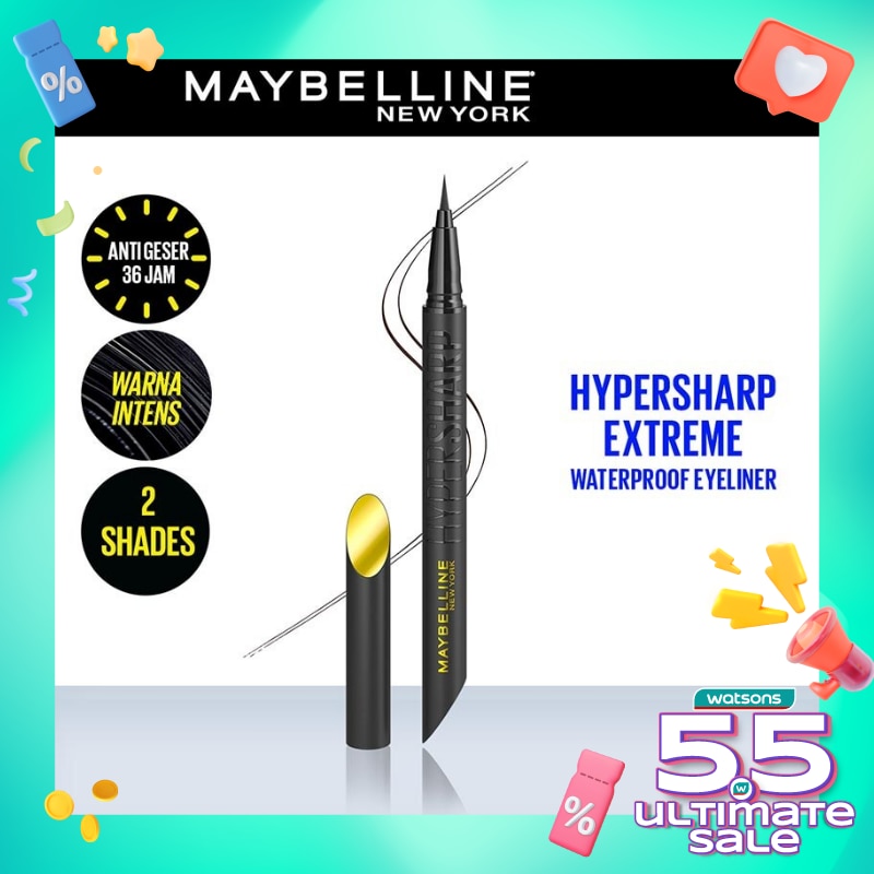 Promo Harga Maybelline HyperSharp Extreme Liner Waterproof Black  - Watsons
